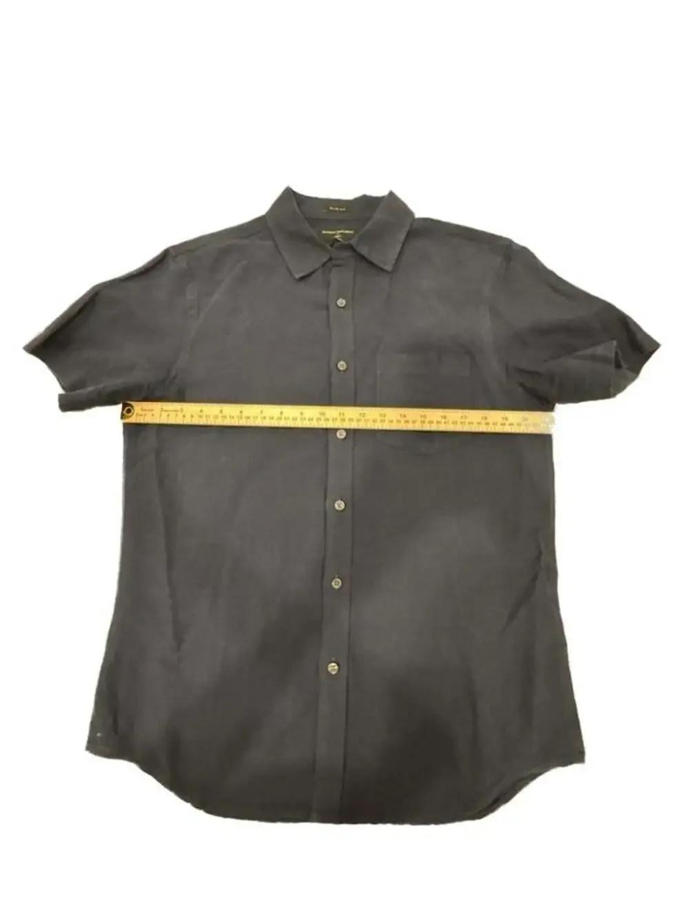 Banana Republic Men's Slim Fit Linen Short Sleeve Button-Down Shirt